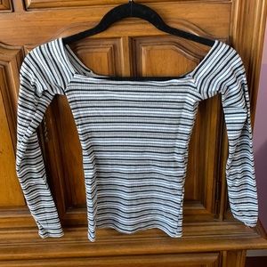 Hollister Slim Long Sleeve Striped Top, Size Small